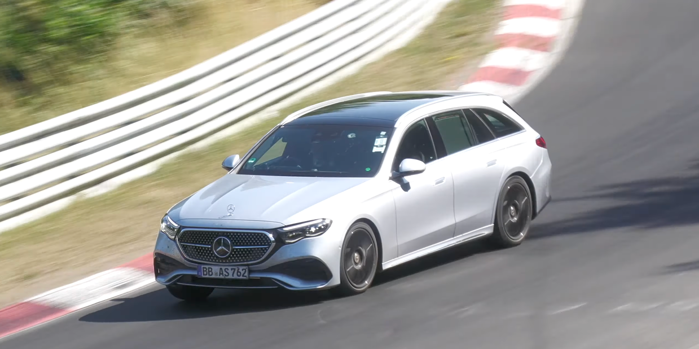 Watch the 2024 Mercedes E-Class Wagon Absolutely Fly Around the Nurburgring