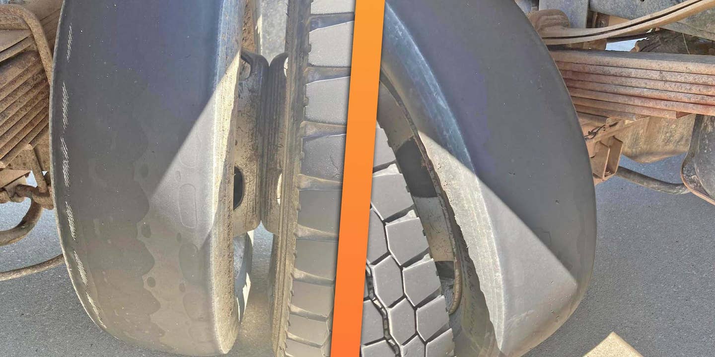 PSA: Semi-Truck Tires Shouldn’t Be Slick Like This